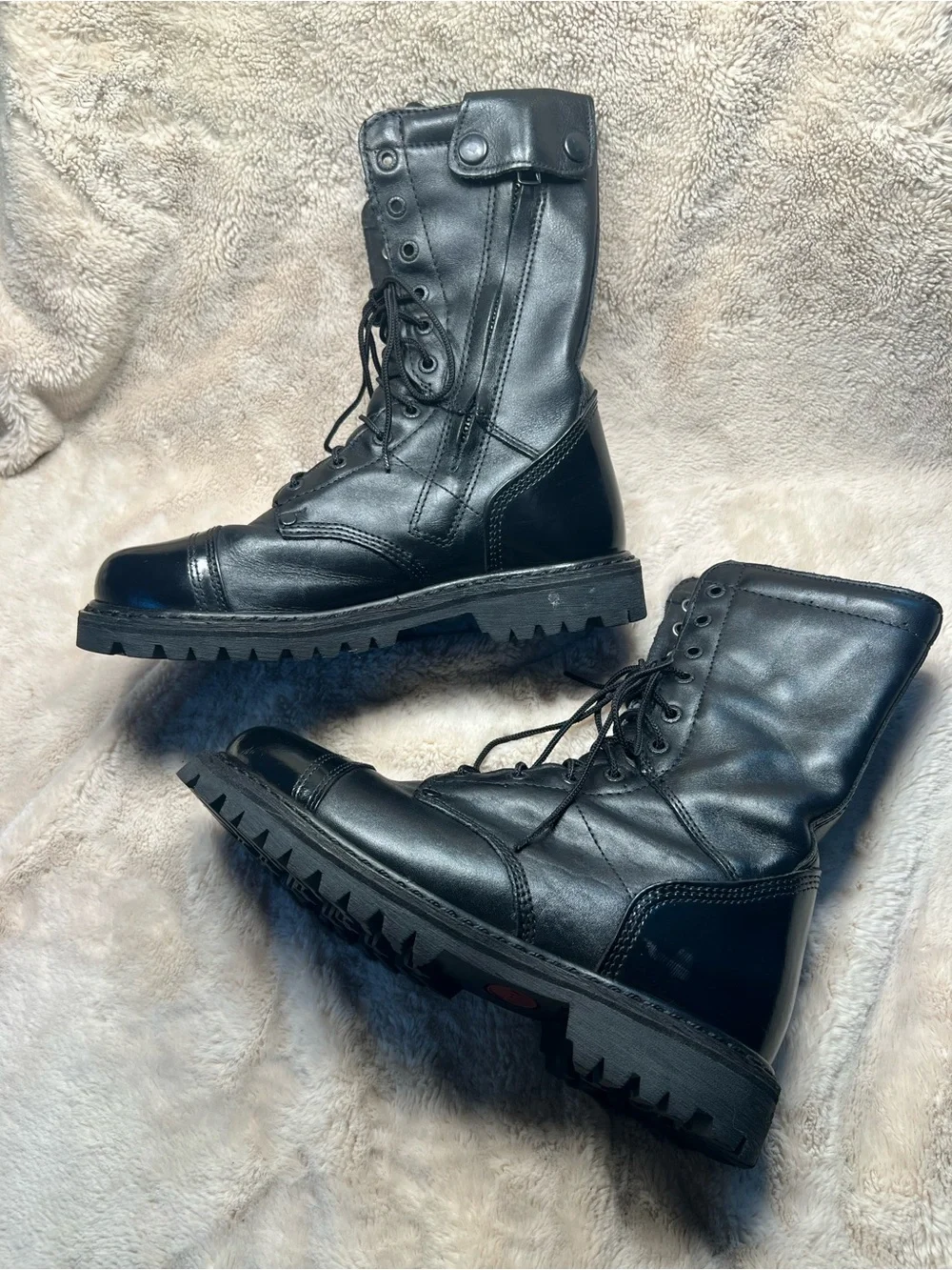 black Rocky military jump boots size mens 8